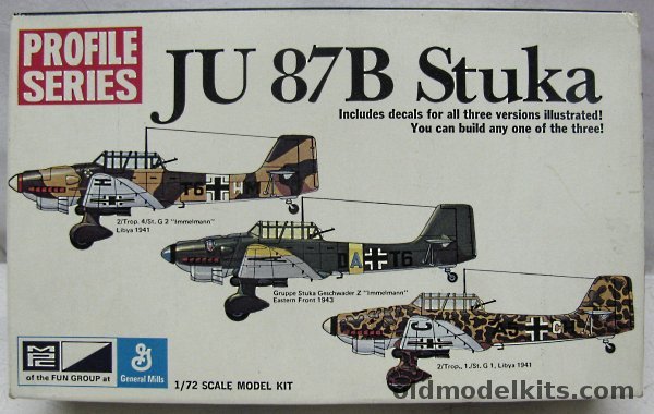 MPC 1/72 Junkers Ju-87B Stuka Profile Series - 2/Trop. 4/St.G2 'Immelmann' Libya 1941 - Gruppe Stuka Geschwader Z 'Immelmann' Eastern Front - 2/Trop. 1/St G1 Libya 1941, 2-1107-100 plastic model kit